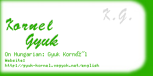 kornel gyuk business card